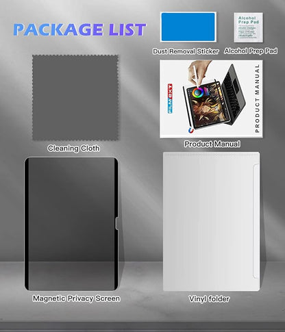 FILMEXT iPad 10th Generation Privacy Screen Protector iPad 10.9 2022, Magnetic Anti-Spy Anti Glare Blue Light Filter, Removable Installation for iPad 10.9-inch A2696/A2757/A2777, [Landscape Privacy]