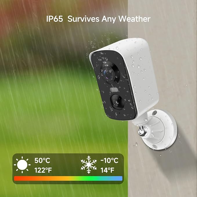 Arenti 340° Pan Wireless Security Camera Outdoor Magnetic, 3MP Battery Powered Wireless Camera for Home Security, Full-Color Night Vision, PIR AI Detection, 2-Way Audio, 2.4G WiFi Works with Alexa
