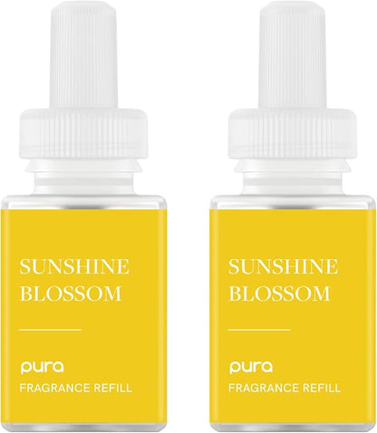 Pura Home Scent Refill - Smart Home Air Diffuser - Hours of Luxury Fragrance per Refill - Clean & Safe Pura Diffuser Refills - Sunshine Blossom (2 Pack)
