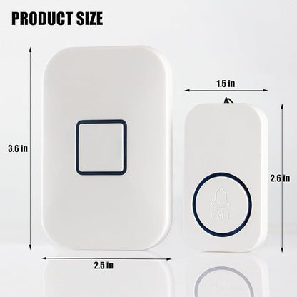 Caregiver Pager, Call Button for Elderly at Home, Medical Alert System for Seniors with 1000FT Long Range, 5 Volume Levels, 1 Receiver (Plug in) & 1 SOS Panic Button for Patient/Disabled Monitoring