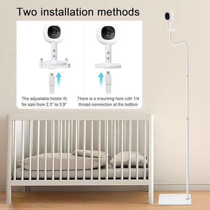 AISVAN Adjustable Height Baby Monitor Floor Stand Holder for Hellobaby HB6560/HB6550 HB65/HB66/HB248 Baby Monitor and Also Compatible with The Nanit Pro Smart Monitor & Flex Stand