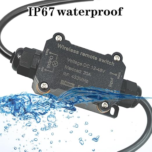 DC12V/24V/48V/20A Waterproof Remote Control Switch