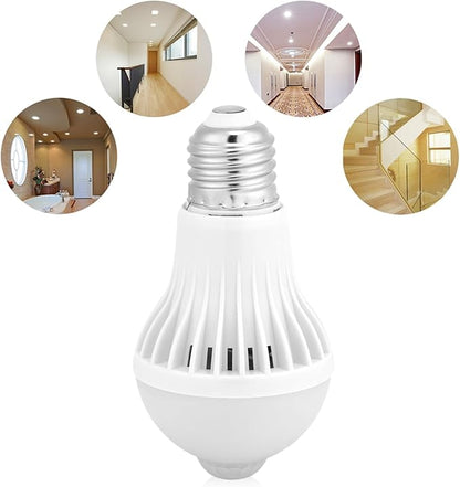 Keenso 7W E27 Motion Sensor Light Bulb, Smart Infrared Sensor PIR LED Bulbs, Auto On/Off Night Light for Outdoor Indoor Stairs Garage Corridor