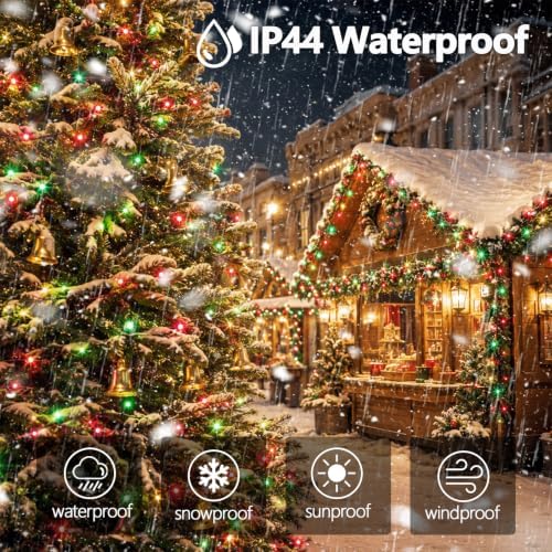 Connectable 88Ft 240LED Christmas String Lights Outdoor Indoor, Red&Green