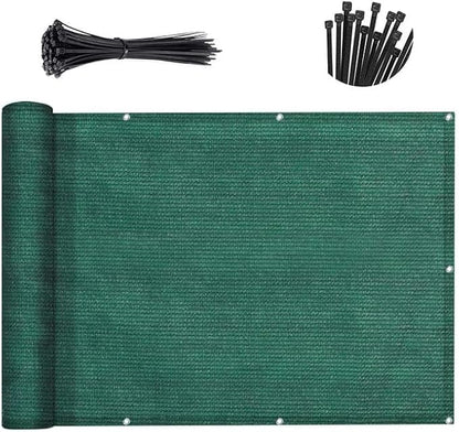 Sunny Guard Customized 3'x17' Dark Green Balcony Privacy Screen,91% Shade Apartments Fence Cover,Heavy Duty Mesh Windscreen for Deck,Outdoor,Backyard,Patio
