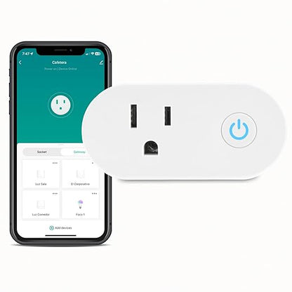 HAUZA 2 in 1 - Bluetooth Mesh Hub & Smart Plug - Enable 2.4 GHZ WiFi for Voice Control & Automations of Hauza and Tuya BLE Devices