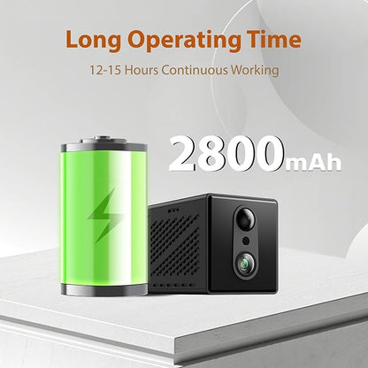 2026 5G 4K Mini Camera WiFi Indoor Home HD Micro Wireless Security Camera, Small Nanny Cam Pet Baby Outdoor Cameras, 100 Days Battery Life 150 angle Night Vision Motion Detection Cloud & SD Storage
