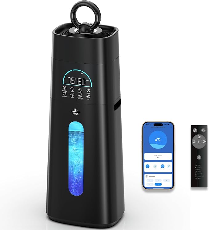Humidifiers for Bedroom,15L/3.96 Gal 800 sq.ft, Cool Mist Humidifier Large Room with 350mL/H Spray Output for Home, Office, Plants, Warehouse, House
