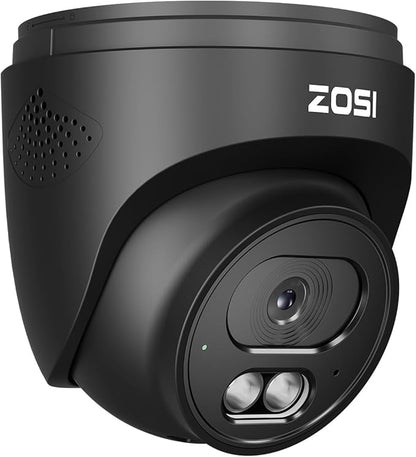 ZOSI C220 4MP 2.5K QHD Add-On PoE IP Camera Outdoor, 1440p Surveillance Outdoor Camera for PoE Security System, 100ft IR Night Vision, AI Human Detection, Two-Way Audio, Only Work with Our NVR