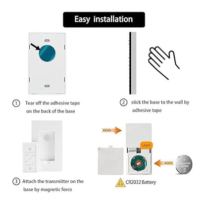 Nexete Light Remote Switch, Dimmer Switch Mini Remote Control (1x Switch no Include Receiver)