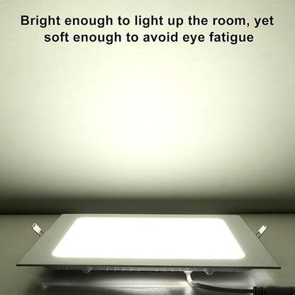 Aolyty 12W Ultra Thin LED Ceiling Panel Light 6.86" Recessed Square Downlight for Home, Office, Mall, Low Energy Consumption Non Dimmable 6000K