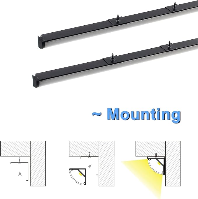 VST 20pack 3.3ft LED Channel, V Shape Led Diffuser Channel, LED Aluminum Channel System with Milky Cover, End Caps and Mounting Clips, Aluminum Profile for LED Strip Light Very Easy Installation