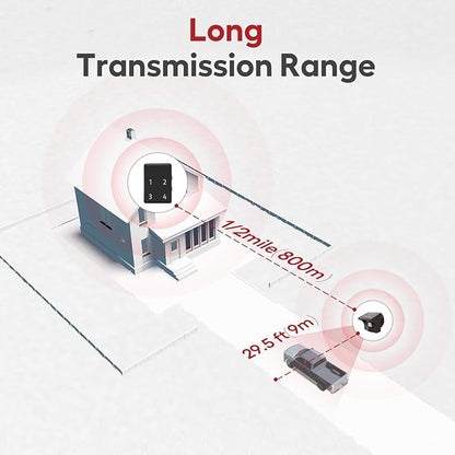 eMACROS Safeguard-Ultra Solar Driveway Alarm with App,1/2 Mile Range, Weatherproof Home Security System(Single Sensor)