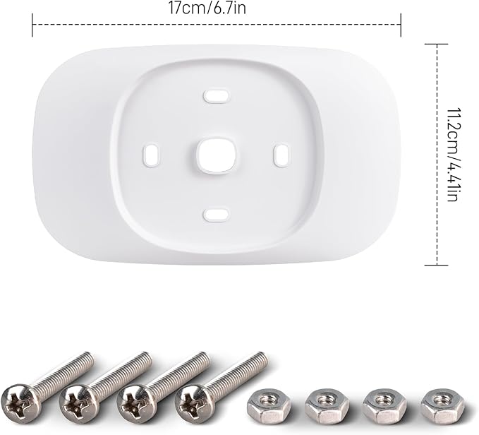 1/2 Packs Trim Plate Compatible with ecobee Smart Thermostat Essential, Wall Plate Bracket Cover, Programmable Thermostat Accessory, Practical Kit, Bracket Mount Cover (2 Packs)