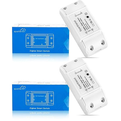 2pcs Zigbee 3.0 DIY Smart Switch WiFi Wireless Remote LED Light Controller Compatible with Alexa & Google Home Assistant for SmartThings, Hub Required