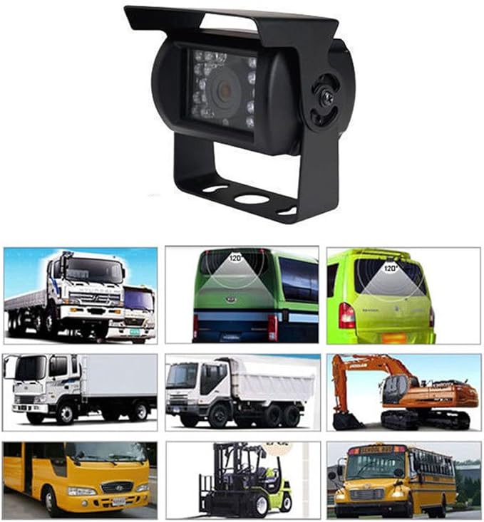 4Pin Car Vehicle Backup Rear View Reversing Parking Camera Night Vision for Truck Lorry Pickup Bus Vehicle Caravans Camping SUV 4 Pin Connector Plug Waterproof Shockproof 12V/24V
