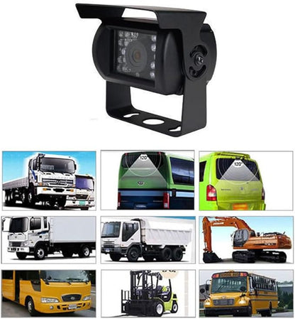 4Pin Car Vehicle Backup Rear View Reversing Parking Camera Night Vision for Truck Lorry Pickup Bus Vehicle Caravans Camping SUV 4 Pin Connector Plug Waterproof Shockproof 12V/24V