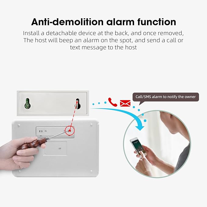 LWOHSI Wireless Home Alarm System with LCD Touch Screen,Smart Home Security Systems with DIY Door Sensor,Motion Detector,GSM 4G /App Instant Alerts for Apartment,No Monthly Fee
