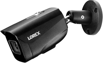 Lorex 4K (8MP) Smart IP Bullet Security Camera with Listen-in Audio and Real-Time 30FPS Recording - Black