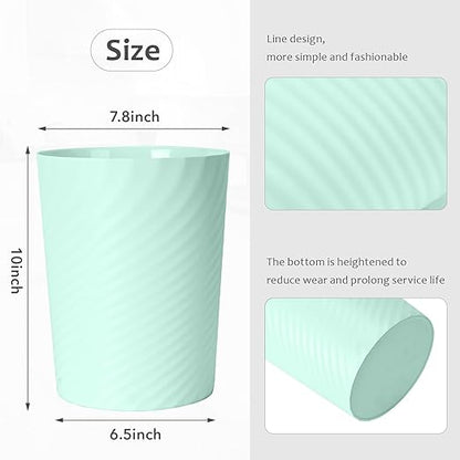 Hand Trash Can - Small Waste basketbin - 1.8 Gallon- for Office,Home,Bathroom,Kitchen - Green
