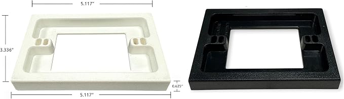 iMBAPrice BES1-BK Black Electrical Box Extender 5 Pack, 1-Gang 5/8" Non-Metallic Spacer Ring for Recessed or Over-Set Outlet Boxes, GFCI & Dimmer Switch Extension
