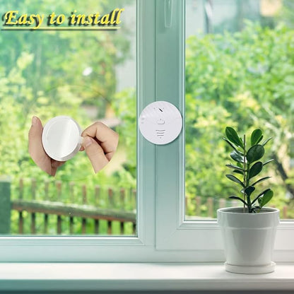 EverNary WiFi Window Alarm System, 4 Pack Glass Break Detection with Phone APP, 120dB Smart Alarms with Adjustable Vibration Sensor for Car,Home Security (4)