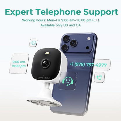 4MP Outdoor Security Camera, 2.4g/5g Outdoor Cameras for Home Security Indoor,House Cameras with Audio and Video, Plug and Play, Support 128G Card Storage(Not Included)