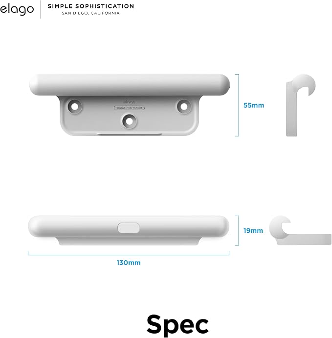 elago Home Hub Mount for iPad mini/Air/Pro | [iPad Wall Mount] [Homekit Mount] [Easy Installation] [Scratch-Free] [Cable Management Included] [White]