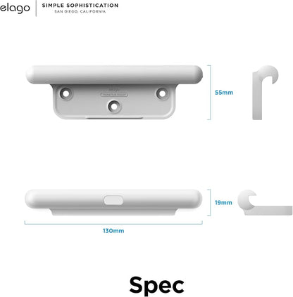 elago Home Hub Mount for iPad mini/Air/Pro | [iPad Wall Mount] [Homekit Mount] [Easy Installation] [Scratch-Free] [Cable Management Included] [White]