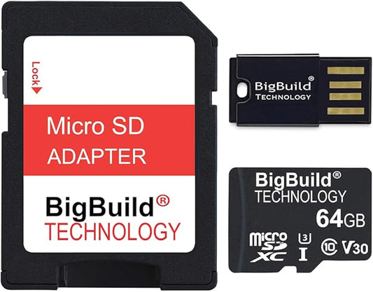64GB U3 Micro SDXC Memory Card for EZVIZ C8W, CB3, EB3, H3 Security Cameras