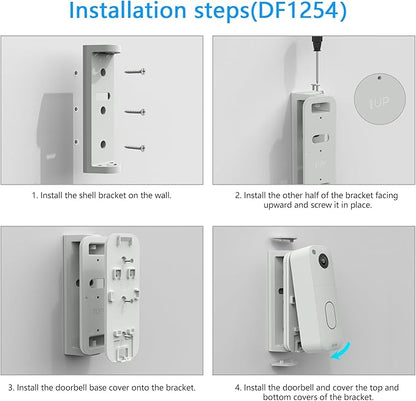 Angle Mount for Blink Video Doorbell (newest model), Doorbell Camera Holder for Blink Doorbell 2nd Gen, Wall Plate Wall Mounting Kit Bracket Corner Mount Accessory Stand for Blink Video Doorbell 2nd