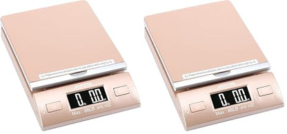 Accuteck Gold 86Lbs Digital Shipping Postal Scale with Batteries and AC Adapter (Pack of 2)