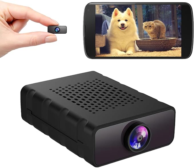Hidden Camera, HD WiFi Mini Spy Camera with Motion Detection, Night Vision, Instant Alerts, Multi-User Sharing, Supports 128GB Micro SD Card for Home Security & Pet Monitoring