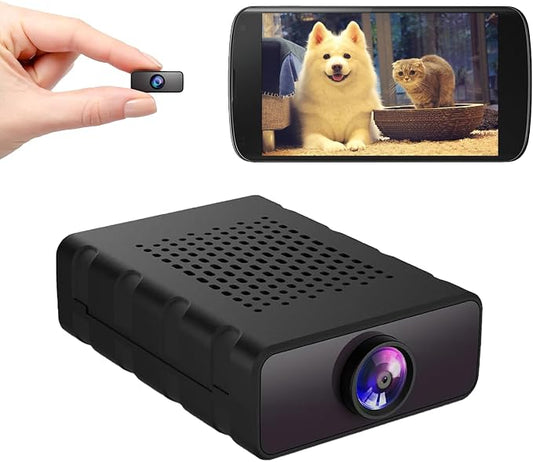 Hidden Camera, HD WiFi Mini Spy Camera with Motion Detection, Night Vision, Instant Alerts, Multi-User Sharing, Supports 128GB Micro SD Card for Home Security & Pet Monitoring