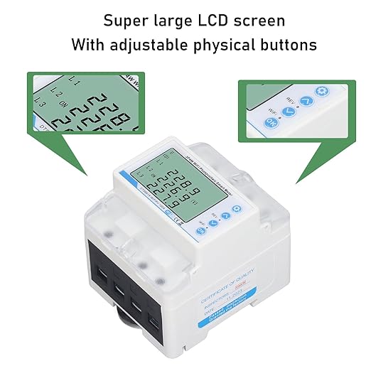 WiFi Bidirectional Metering Energy Voltage Current Protection 60-300V 100A Smart, for Tuya 3P 4W