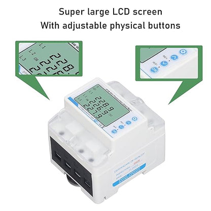 WiFi Bidirectional Metering Energy Voltage Current Protection 60-300V 100A Smart, for Tuya 3P 4W