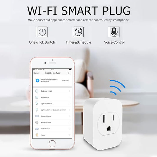eco4life Smart Plug, WiFi Mini Plug Outlet, Works with Alexa and Google Home, Voice Control, App Remote Control Anywhere, No Hub Needed, UL Certified,White