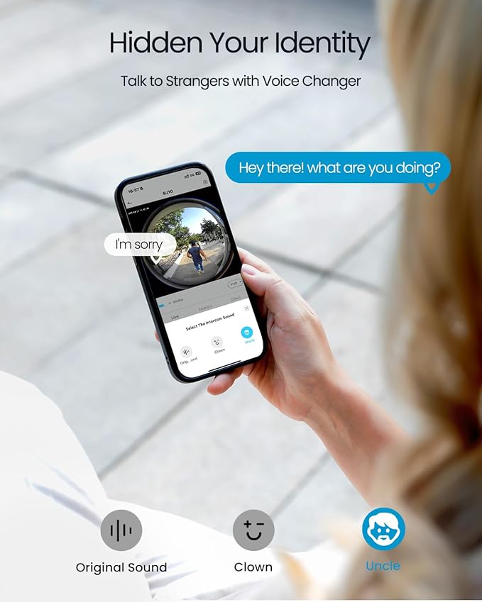 ieGeek Video Doorbell Camera Wireless, Head-to-Toe 180° Ultra View Battery Powered, No Subscription Fee, 2K 3MP HD, Smart Motion Detection, Real-time Alerts, Local/Cloud Storage, Only 2.4GHz WiFi