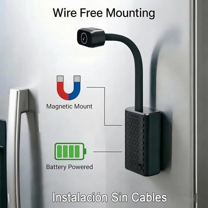 Rettru Indoor Security Camera WiFi with Magnetic Mount and Battery Powered
