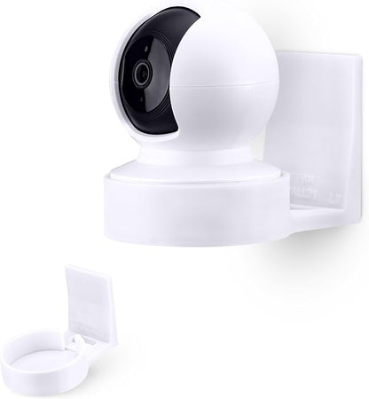 BRAINWAVZ Wall Mount for Kasa EC70 Spot & 2K Indoor Pan/Tilt, Adhesive Holder for TP Link Spot Smart Security Cameras, Installs in Minutes, No Mess Hanger Bracket (White)