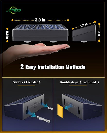 JOFIOS Solar Fence Lights 16 Pack, 50 Lumens Outdoor Solar Lights with 12 Modes RGB Color Glow LED，Waterproof, Solar Lights for Patio, Backyard, Deck, Fence, Railing