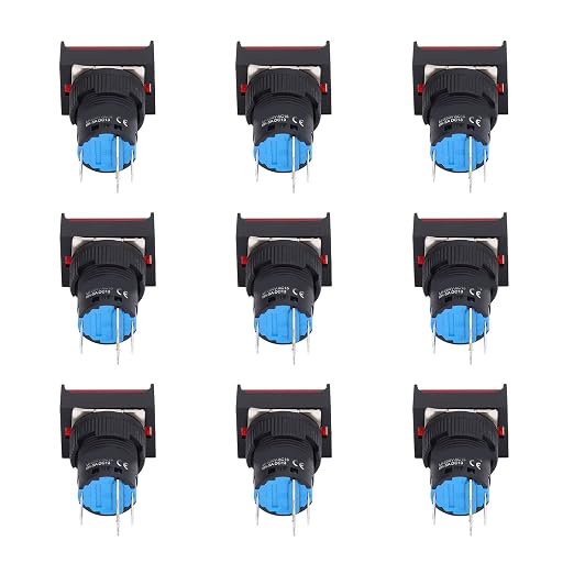 Push Button Switch 16mm Self Locking Design (Red)