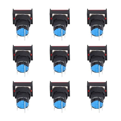 Push Button Switch 16mm Self Locking Design (Red)
