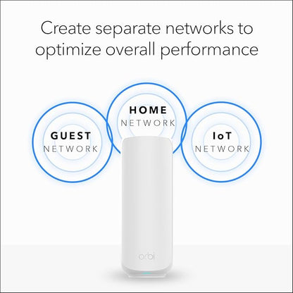NETGEAR Orbi 370 WiFi 7 Mesh System Dual-Band, Up to 6,000 sq ft, 3 Pack