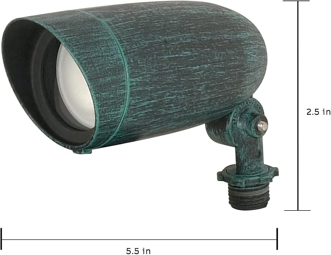 Nuvo SF76/655, PAR16 Landscape Flood Light, Antique Verdigris, 120V | 50W maximum, E26 medium base, Stake or ceiling mount, Wet location rated, cULus listed