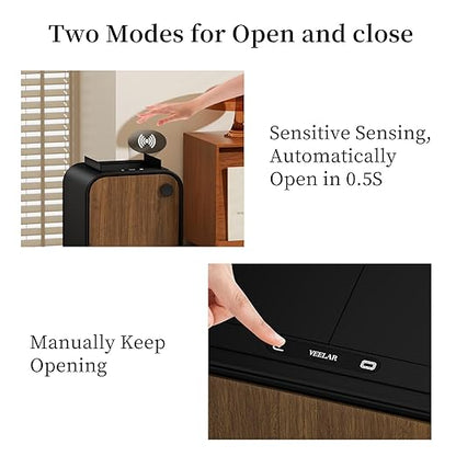 Motion Sensor Trash Can - Automatic Touchless 5.5 Gallon Garbage Bin for Bathroom, Bedroom, Kitchen, Office (Black)