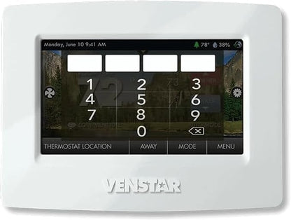 Venstar T7850 ColorTouch - High Res Touch Screen, 7-Day Programmable Thermostat w/WiFi, Alexa Compatible, 4 Heat & 2 Cool Stages, Gas/Electric/Heat Pump, Multi-Language Options, Weather Forecast