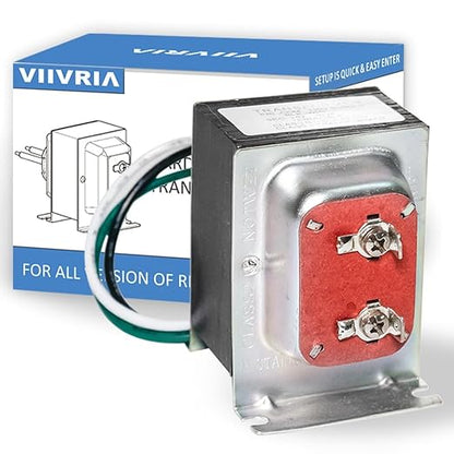 VIIVRIA 24V 40VA Doorbell Transformer - Heavy-Duty Copper Core for Ring Pro/2 & Nest Hello, Easy Install Hardwired Power Supply, Thermostat/Chime Compatible