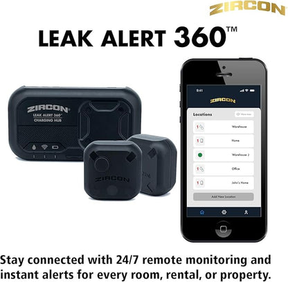 Leak Alert 360 2-Sensor Expansion Kit – 2 Sensor Add-On Pack, Requires Charging Station