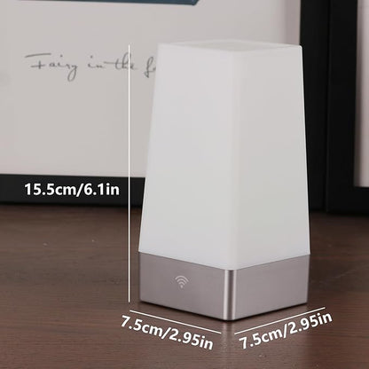 WRalwaysLX LED Square Night Light with Remote Control,Color Changing Table Lamp Battery Operated Lamp for Kids Room, Bedroom,Kitchen USE 3xAA Battery (not Include)